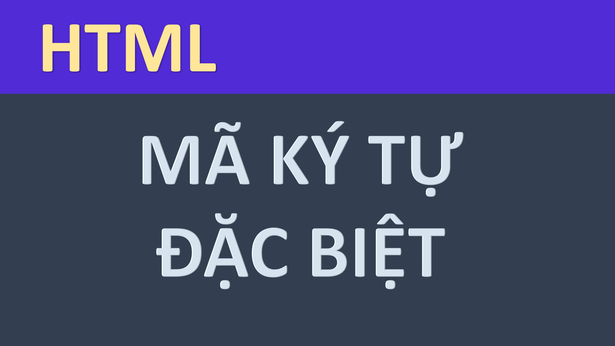 Danh Sách Mã Html Các Ký Tự Đặc Biệt