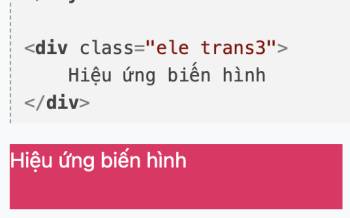 Thuộc tính transition biến đổi động các thuộc tính CSS